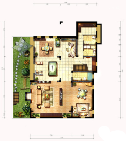 御品园林B2-W-A户型-地下室-4室5厅4卫1厨建筑面积500.00平米