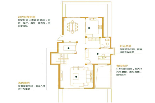 碧云壹零D户型下叠1F-4室2厅4卫1厨建筑面积240.00平米