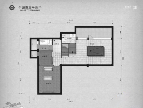 泰禾·中国院子AS1户型庭院平面图-5室3厅5卫1厨建筑面积381.96平米