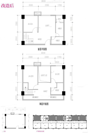 瑞泉生活广场A户型-3室2厅0卫0厨建筑面积67.00平米