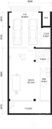 亚运新新家园亚运新新家园d地下户型-2室0厅1卫0厨建筑面积89.35平米