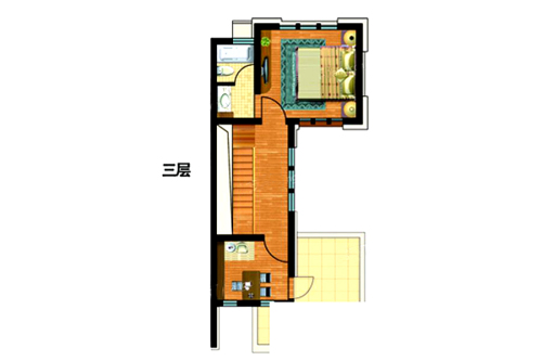 万顺水原墅G户型三层-4室2厅4卫1厨建筑面积171.38平米