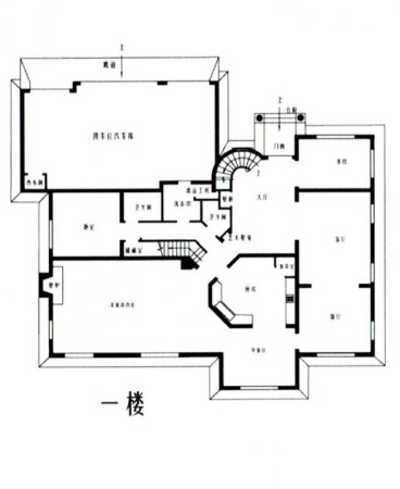 乔爱庄园庄园式别墅一层-5室2厅5卫1厨建筑面积613.40平米