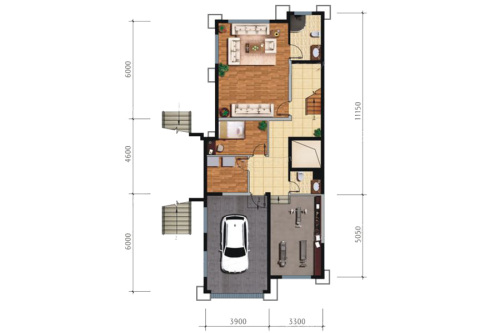 枫林·九溪H01户型联排别墅地下-6室3厅6卫1厨建筑面积385.00平米