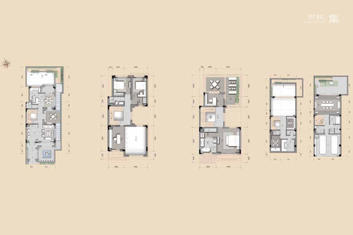 华润天合别墅B户型-9室2厅5卫1厨建筑面积210.00平米