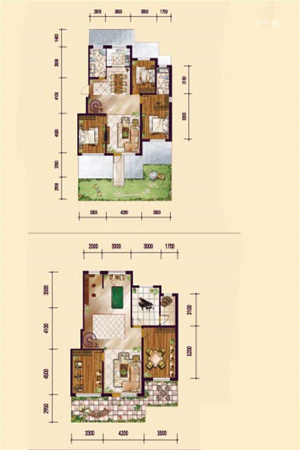 远创紫樾台A3-2户型-6室4厅2卫1厨建筑面积127.00平米
