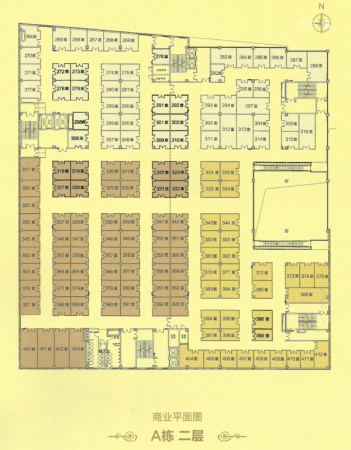 金盛财智广场一期A幢2F平面图-一期A幢2F平面图-1室0厅0卫0厨建筑面积60.00平米