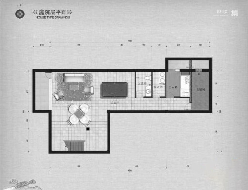 泰禾·中国院子BN户型庭院平面图-6室3厅6卫1厨建筑面积499.94平米
