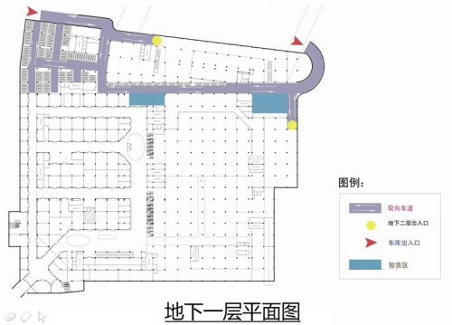 南京常发广场2#3#4#办公地下一层平面图-1室0厅0卫0厨建筑面积40.00平米