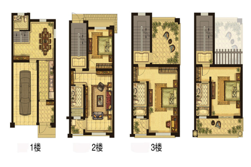 华洲青林湾一期177#标准层J户型-5室2厅6卫1厨建筑面积255.00平米