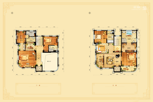 长安王府B户型二层和三层-5室2厅5卫1厨建筑面积653.00平米