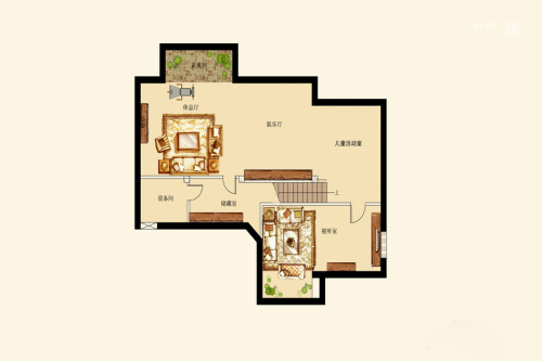 波特兰花园Bz-7户型地下一层-4室3厅3卫2厨建筑面积388.90平米