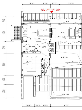 中海汤泉townA端户别墅二层-1室1厅1卫0厨建筑面积192.00平米