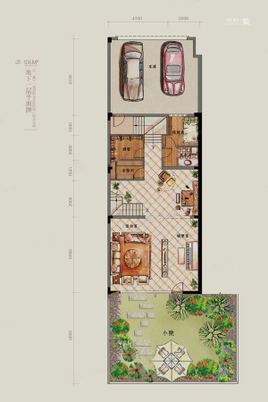 亚泰山语湖地下一层106㎡-5室2厅4卫1厨建筑面积385.00平米
