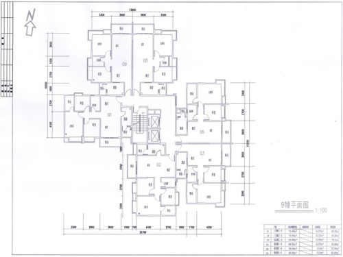 翰林名苑19栋-3室2厅2卫1厨建筑面积100.00平米