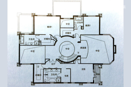 富力十二境4A户型2层-4室3厅2卫2厨建筑面积797.99平米