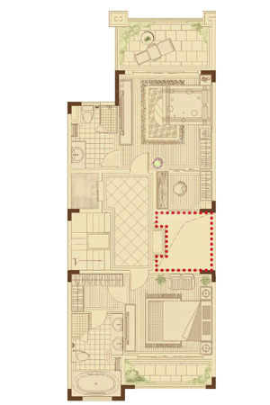 合生广富汇北入单套三层-3室2厅4卫1厨建筑面积269.00平米