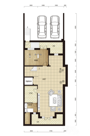玫瑰湾·珑岸（别墅）A4户型地下室-9室4厅4卫1厨建筑面积472.00平米