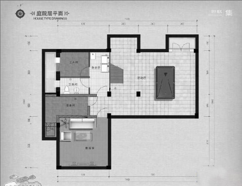 泰禾·中国院子AN3户型庭院平面图-5室3厅5卫1厨建筑面积400.75平米