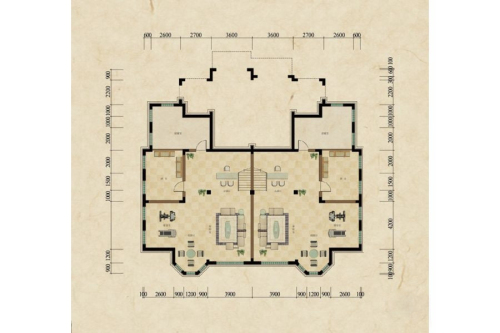 方迪山庄A1户型地下室平面图-A1户型地下室平面图-5室3厅2卫1厨建筑面积402.00平米