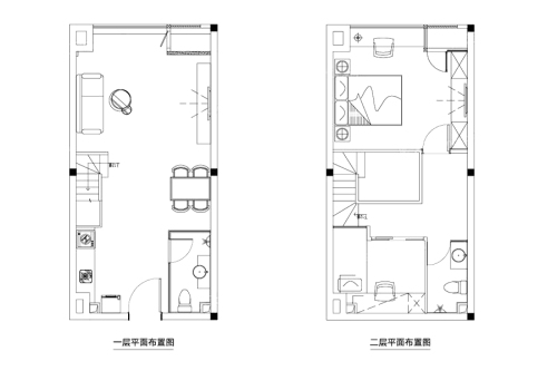 新景国际城菁英公馆C1户型-2室2厅1卫2厨建筑面积52.00平米