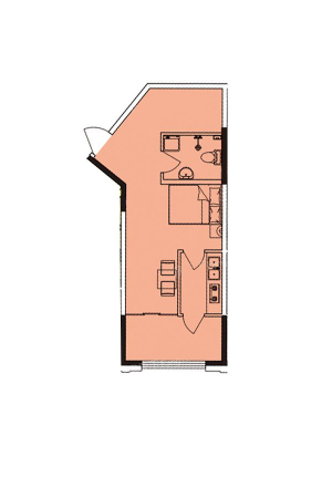 南郡豪庭建面55.24平-1室0厅1卫1厨建筑面积55.24平米