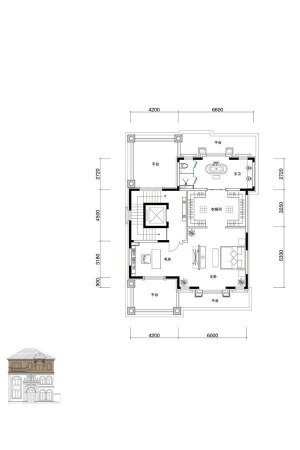 新世界丽樽珺樽B-N户型地上三层-4室9厅5卫1厨建筑面积651.17平米