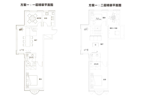 中央学府跃层A户型-6室2厅2卫1厨建筑面积170.00平米