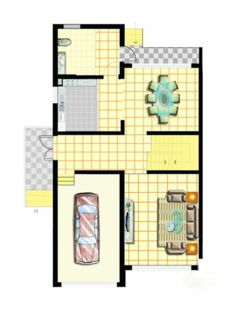 花源湾D户型一层-4室4厅3卫1厨建筑面积230.00平米