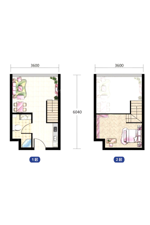 新大E+时代30平米户型图-1室1厅1卫1厨建筑面积30.00平米