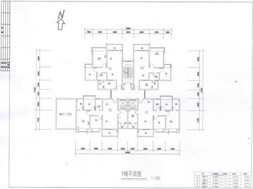 翰林名苑7栋-7栋-3室2厅2卫1厨建筑面积100.00平米