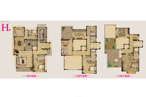 武夷绿洲六期沁河苑H6户型-6室3厅5卫1厨建筑面积460.00平米