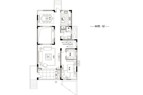 森湖溪谷1期别墅31#D2户型-5室2厅3卫1厨建筑面积233.57平米