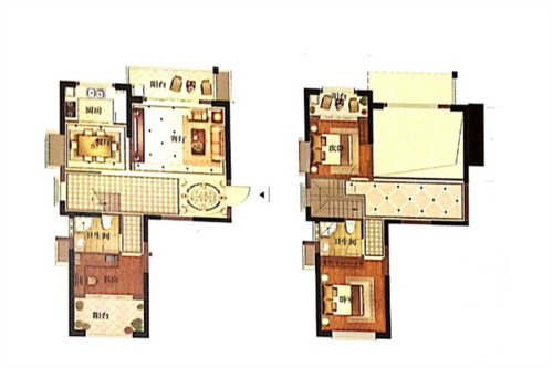 海投第一湾F户型-3室2厅2卫1厨建筑面积144.00平米