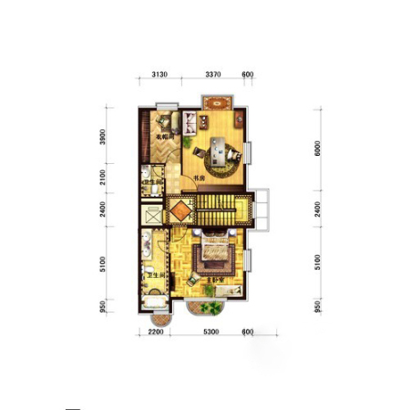碧桂园·峯华盛京二层户型-二层户型-3室2厅1卫1厨建筑面积396.00平米