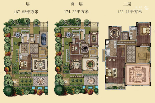 通宇林语山墅项目E2户型图-8室4厅6卫2厨建筑面积464.15平米