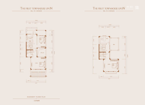 山顶上一期联排别墅a户型二层及三层-4室3厅5卫1厨建筑面积266.00平米