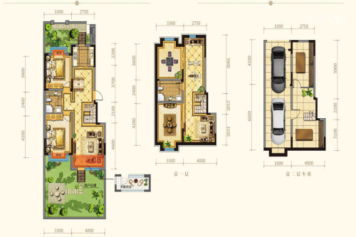 玖城·乐府A1户型-5室3厅2卫1厨建筑面积88.00平米