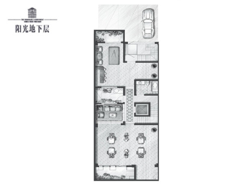 中海紫御别墅联排别墅G1户型地下一层-5室5厅5卫1厨建筑面积365.82平米