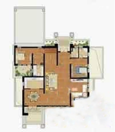 万顺水原墅C户型一层-4室3厅3卫1厨建筑面积345.00平米