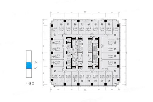 华润中心中低区平面图2-中低区平面图2-28室0厅0卫0厨建筑面积2000.00平米