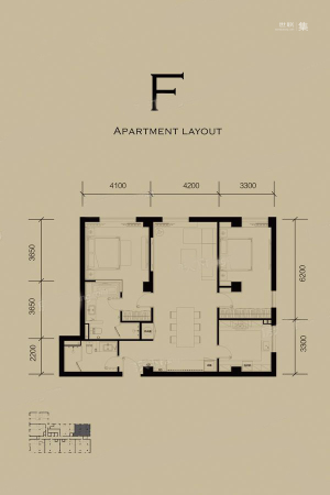 铜雀F户型-2室2厅2卫1厨建筑面积147.00平米