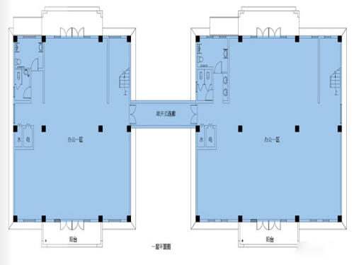 福中智慧城三期10号楼标准层平面图-2室1厅1卫0厨建筑面积1512.00平米