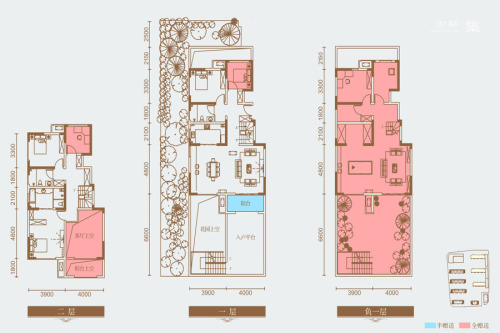 桃源漫步洋房A1户型-5室3厅3卫1厨建筑面积171.07平米