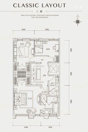 鸿坤·林语墅S9-地上二层-5室4厅6卫1厨建筑面积510.00平米