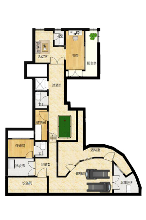 嘉业海悦别墅-1-8室2厅8卫1厨建筑面积291.00平米
