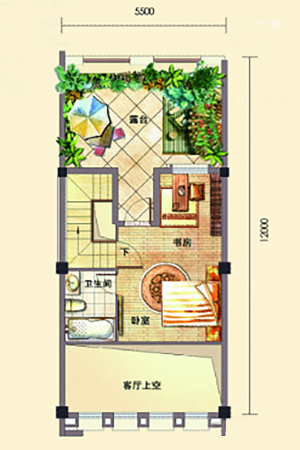 联发欣悦湾143平别墅三层-2室0厅1卫0厨建筑面积143.00平米