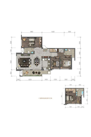 保利堂悦奇数层B2户型-奇数层B2户型-4室2厅3卫1厨建筑面积148.00平米