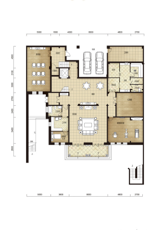 玫瑰湾·珑岸（别墅）类独栋户型地下室-12室4厅7卫1厨建筑面积957.00平米