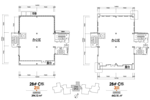 科瀛智创谷28#C栋二层、三层户型-1室0厅0卫0厨建筑面积2598.89平米